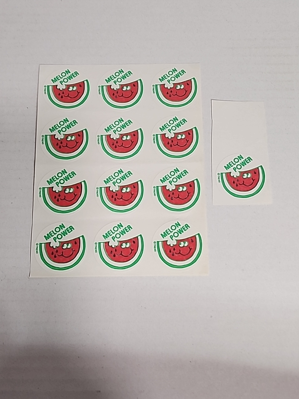 13 TREND Scratch & Sniff Stinky Stickers WATERMELON w/TM MATTE Full Sheet